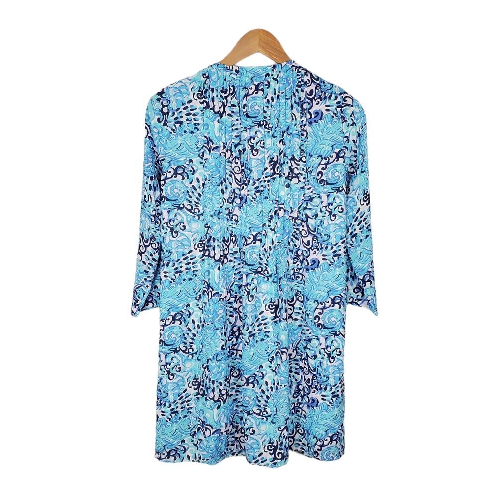 Lilly Pulitzer Marilina Tunic Dress Aqua Spritz… - Picture 9 of 13